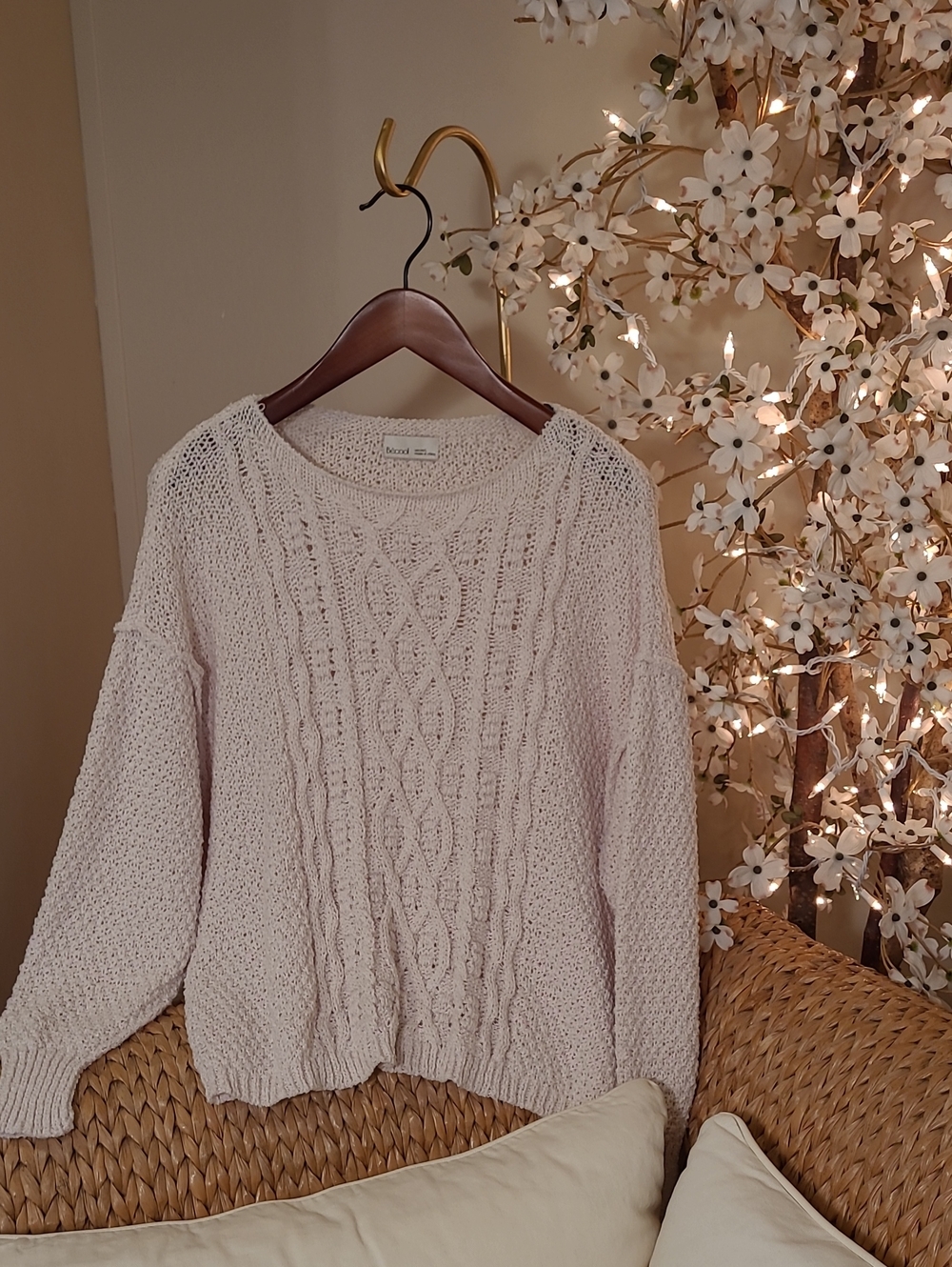 Very Soft Drop Shoulder Cream Sweater